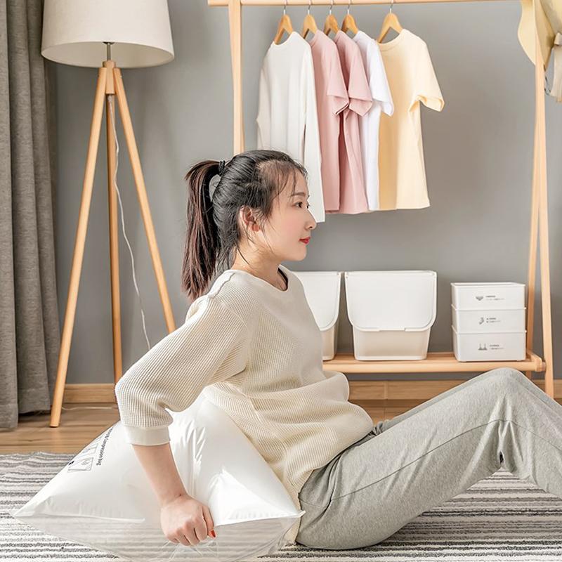 Chłopcy Dziewczynki Domowe Przechowywanie Torba Gruby Pyłoszczelny Pakowanie Oszczędność Miejsca Torba do Przechowywania Kołdra Odzież Bardzo Duża Pompka Ręczna Uroczy Kreskówkowy Próżniowa