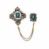 Rhinestone Baroque Brooch Square Suit Coat Pin Retro Studded Pearl Brooches  Clothes Decoration