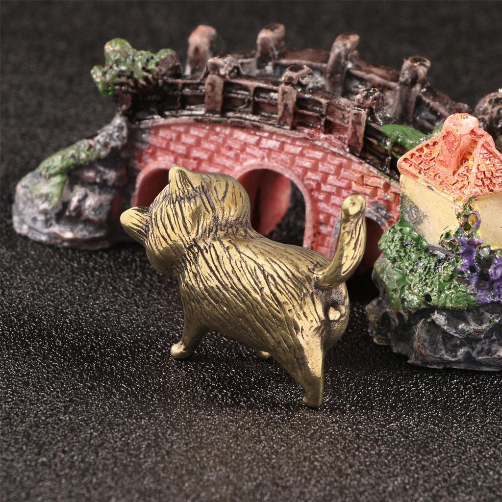 Metal Cats Decors Figurines Animal Statue Cats Decorative Objects for Living Room,Bookshelf,Side Table Decorations