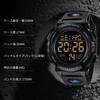 Digital wasserdicht bis 50 Tage LED wasserdicht Sport Digital Bedienungsanleitung enthalten Herrenuhr, Meter, Datum, Woche, Alarm, Display,