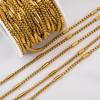 2M 1M 0.5M Hip Hop Black PVD Stainless Steel Box Tube Cable Beaded Chains DIY Men Necklace Jewelry Making Bracelet Supplies Bulk
