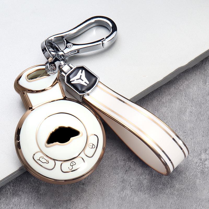 Accessoires de télécommande d'entrée sans clé, Housse de clé en TPU à 3 boutons et Coque de remplacement pour Mini Cooper R56 gray