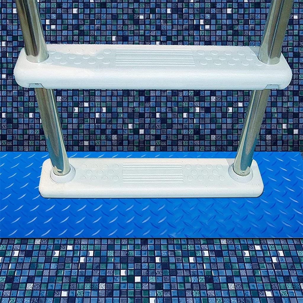Flexible Thickened Above Ground Swimming Pool Ladder Mat Wear Resistant Anti-Slip Foot Pad Protective Mat for Home 2pcs