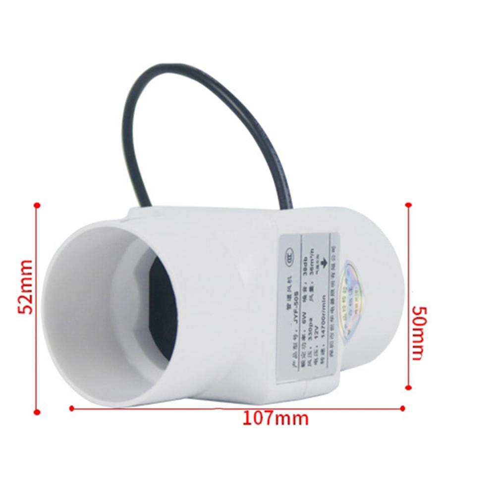 1Pcs Duct Fan Duct Blower Powerful Inline 12V 6W Extractor Fan 50mm Indoor Air Exhaust For Bathrooms Chicken Coops Ventilation