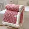 Thickened Winter Blanket Double Sided Fluff Plush Double Layer 3d Bed Sofa Warm