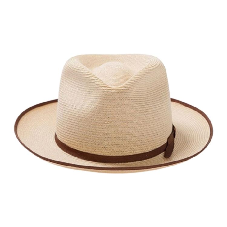 

Breathable Rolled Brims Bows Decoration Paper Braid Cloche Hat Summer Occasion Adjustable Size Beach Wedding Hat бежевий