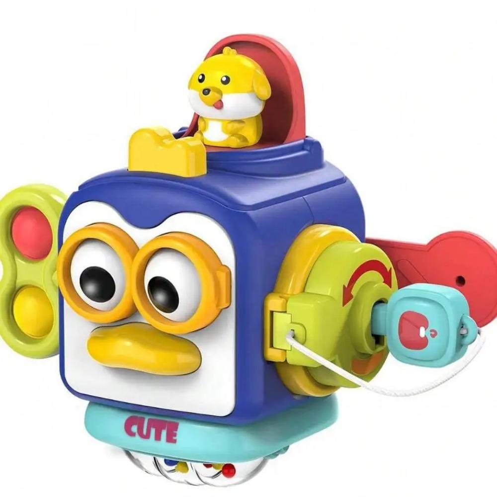 Baby Busy Board Cube Montessori senzorické hračky pro batolata Vzdělávací vzdělávací aktivity Cestování Hračka Lock Box Jemná motorika