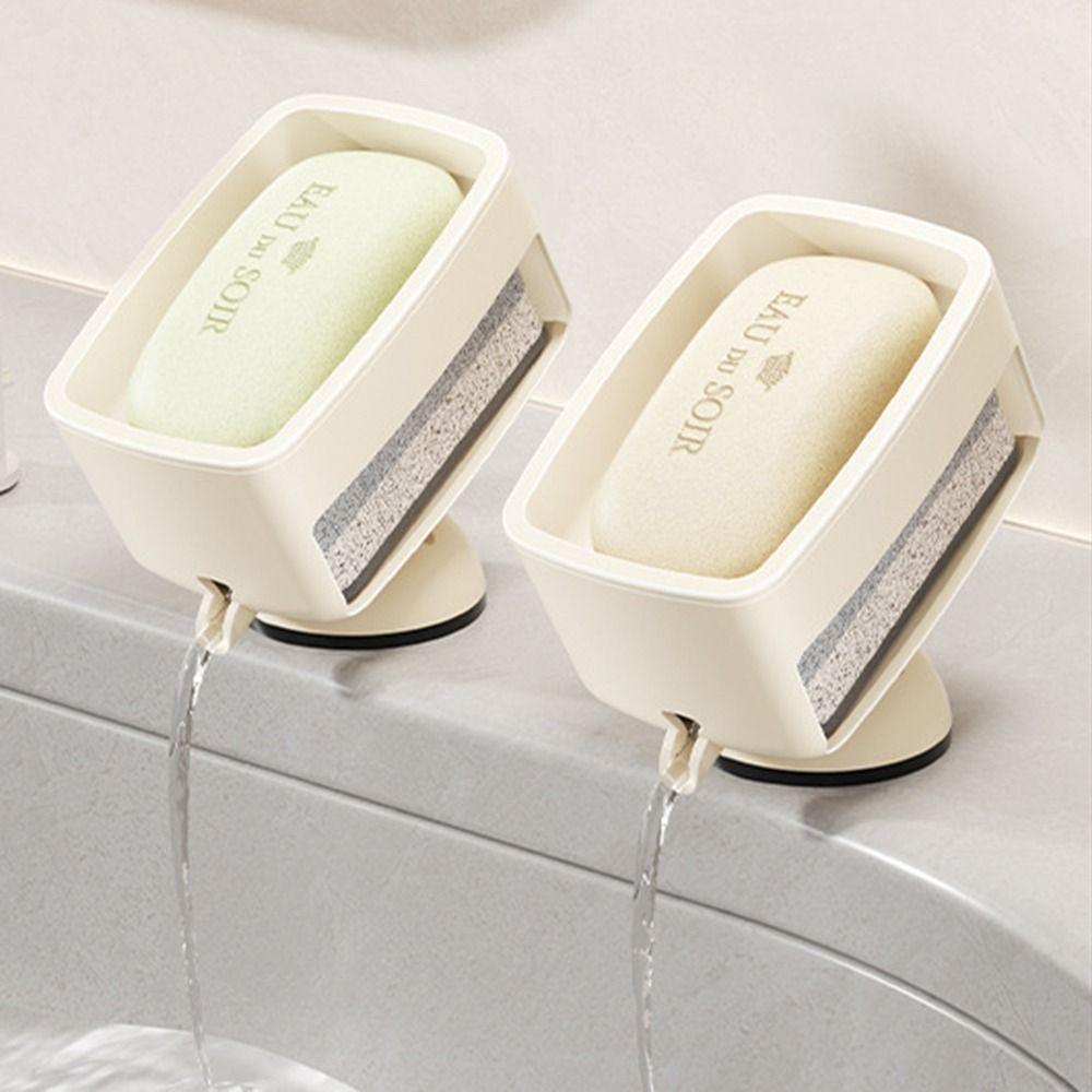 with Sponge Portable Soap Dish Portable Bathroom Soap Container Laundry Soap Case Kitchen