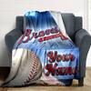 Name Custom Atlanta Braves Print Flannel Blanket High Quality Warm Comfortable Cover for All Seasons Perfect for Gifts Home Decor