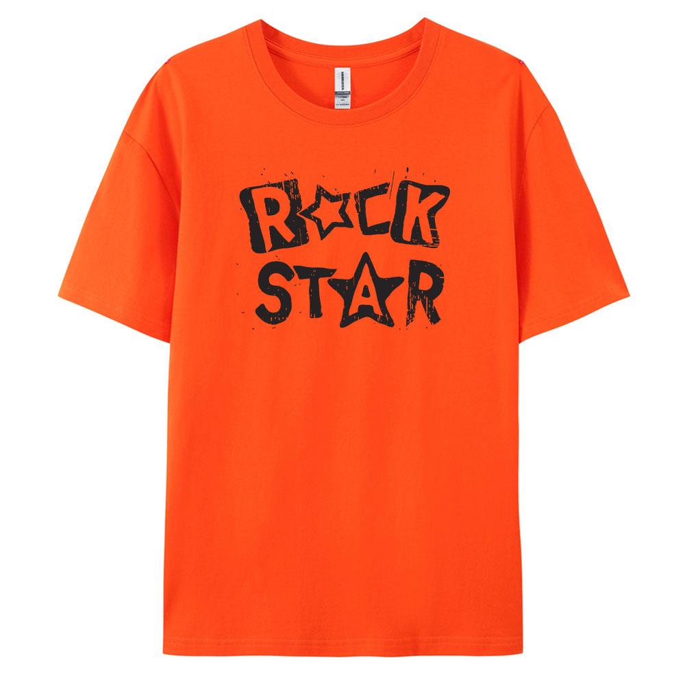 RockStar Summer Essential Pure Cotton TShirt with Short Sleeves and Round Neck