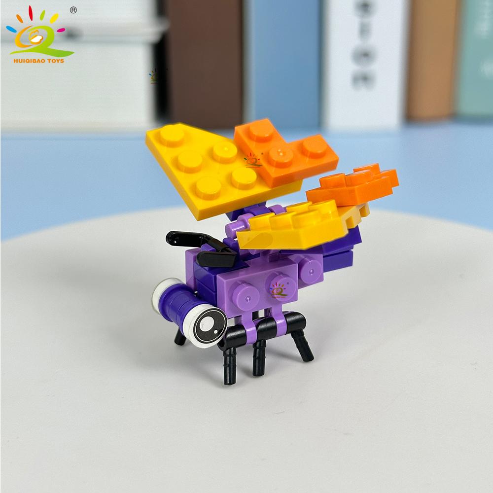 Non-Toxic 12In1 Moc Insect Model Building Blocks Fly Bee City Construction Bricks Set Children Puzzle Assemble Toys For Kids
