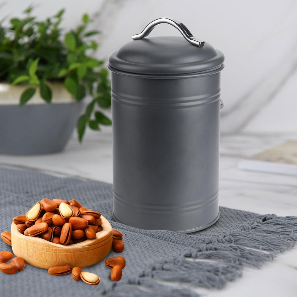 6.1*4.1in Tea Leaf Jar Iron Nut Storage Container Farmhouse Storage Jar Farmhouse Decor