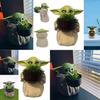 Creative Baby Yoda Cartoon Plant Pot With Water Drainage For Home And Office Decor
