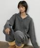 Lingseoul Merino Wool Knit Zip-Up-Charcoal