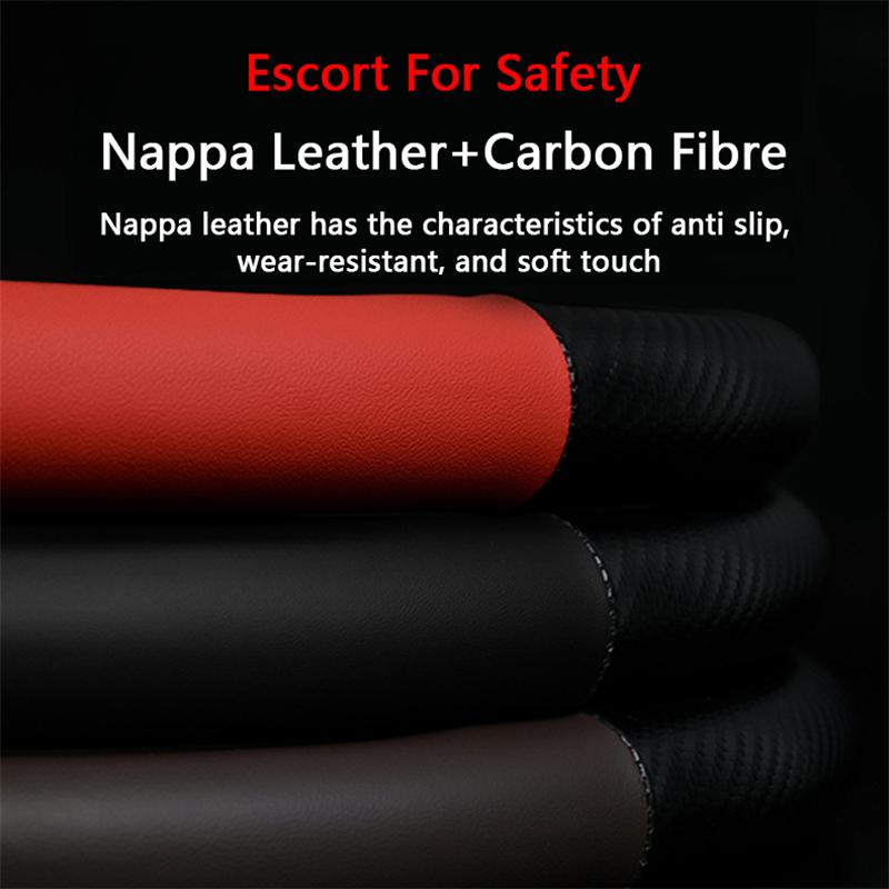 Car Carbon Fiber Leather Steering Wheel Cover For Toyota Camry RAV4 Corolla 86 Reiz Wish CHR Celica Vitz Highlander Yaris Avalon