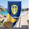 Leeds United Personalisiertes Bedrucktes Strandtuch Fußballlogo Unterstützung Benutzerdefinierter Name Text Saugfähiges Handtuch Für Sport Reisen Besonderes Geschenk