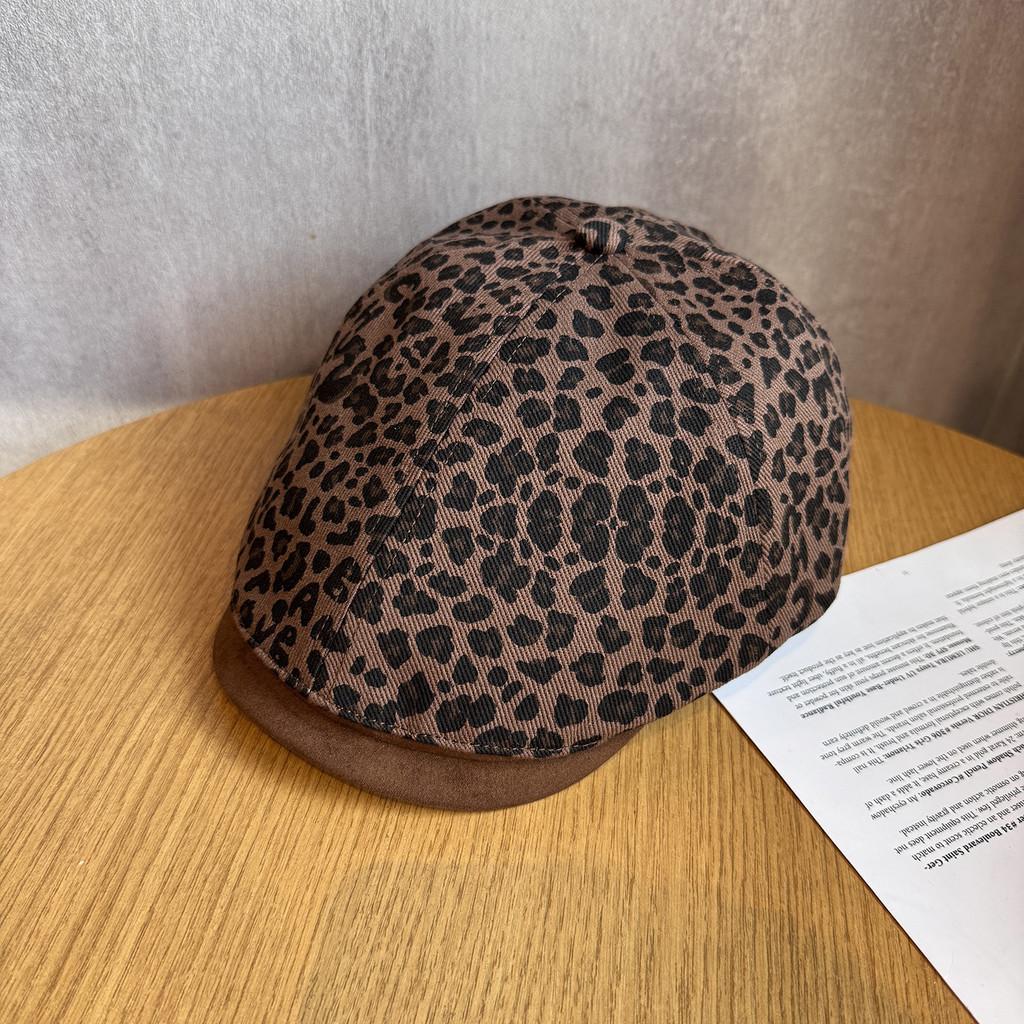 Fashion Splicing Design Leopard Print Pattern Women Casual Beret For Daily Wear