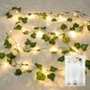 Light Garland - AIMOONSA - Leaf Garland 2 M - 20 LEDs - Warm White - 6h/18h Timer