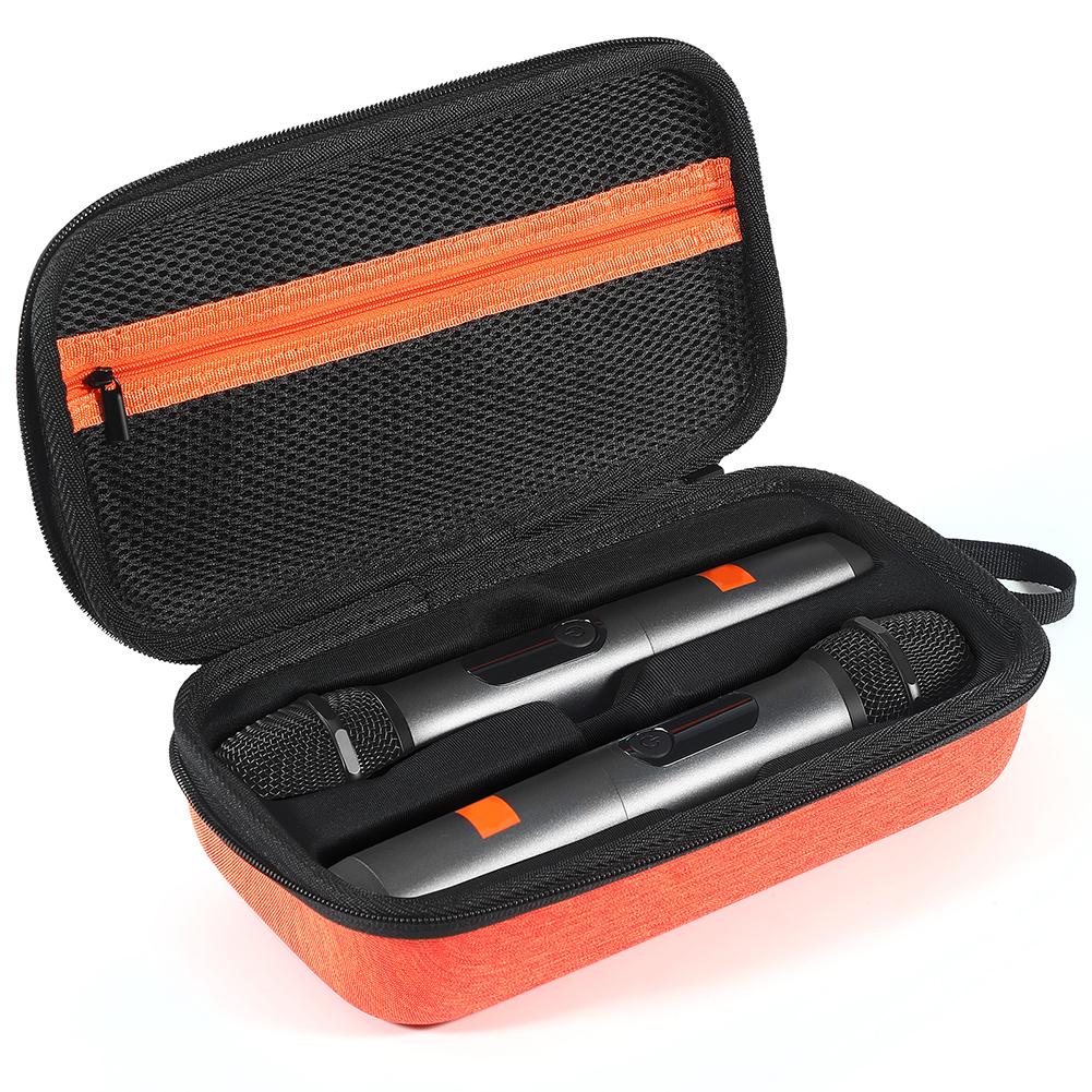 Portable Carrying Case Handheld Dual Mic Travel Bag Shockproof Case for JBL Wireless Two Microphone