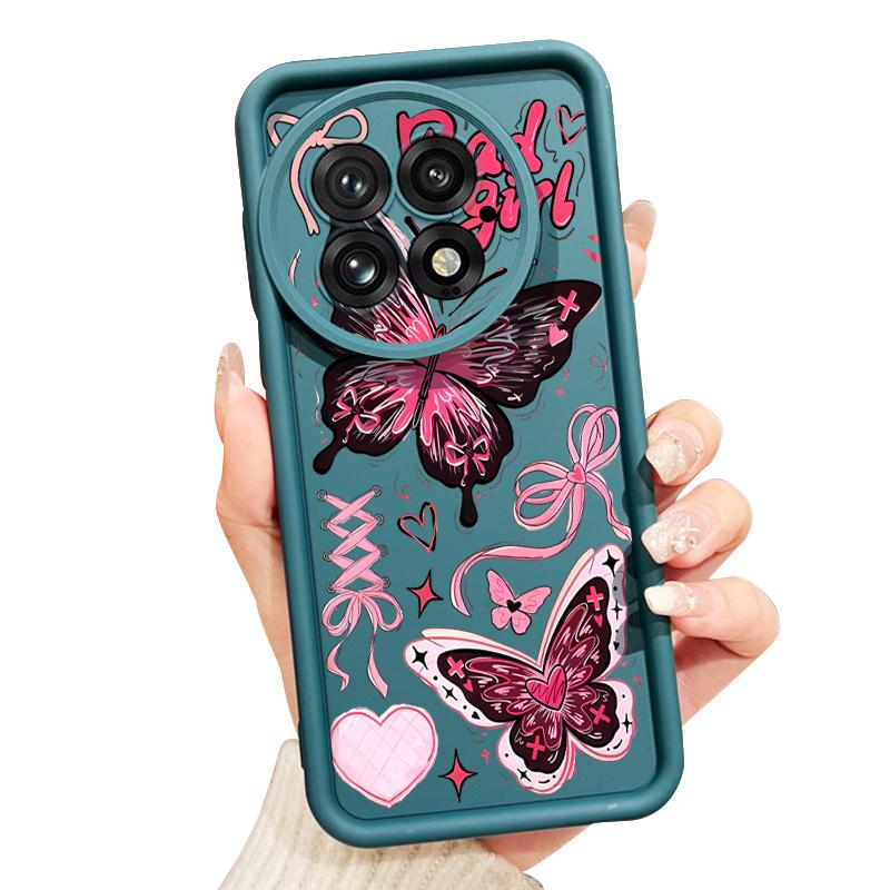 Lucky Bowknots Butterfly Pattern Case For OnePlus 15 13 13T 12 Shockproof Bumper Soft Silicone Cover For Oneplus Nord 5 13R 12R 11R 5G