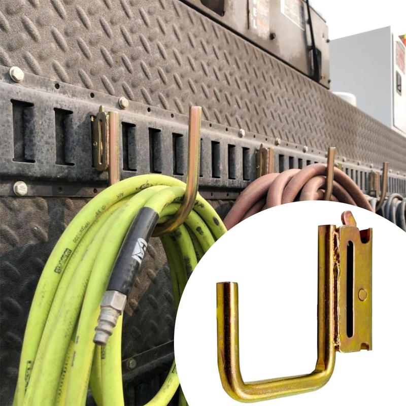 E-Track Hooks Galvanized Iron E Track Tool Holder 4 Pieces Spring Fitting E Track Accessories For Cargo Tie Down Systems In