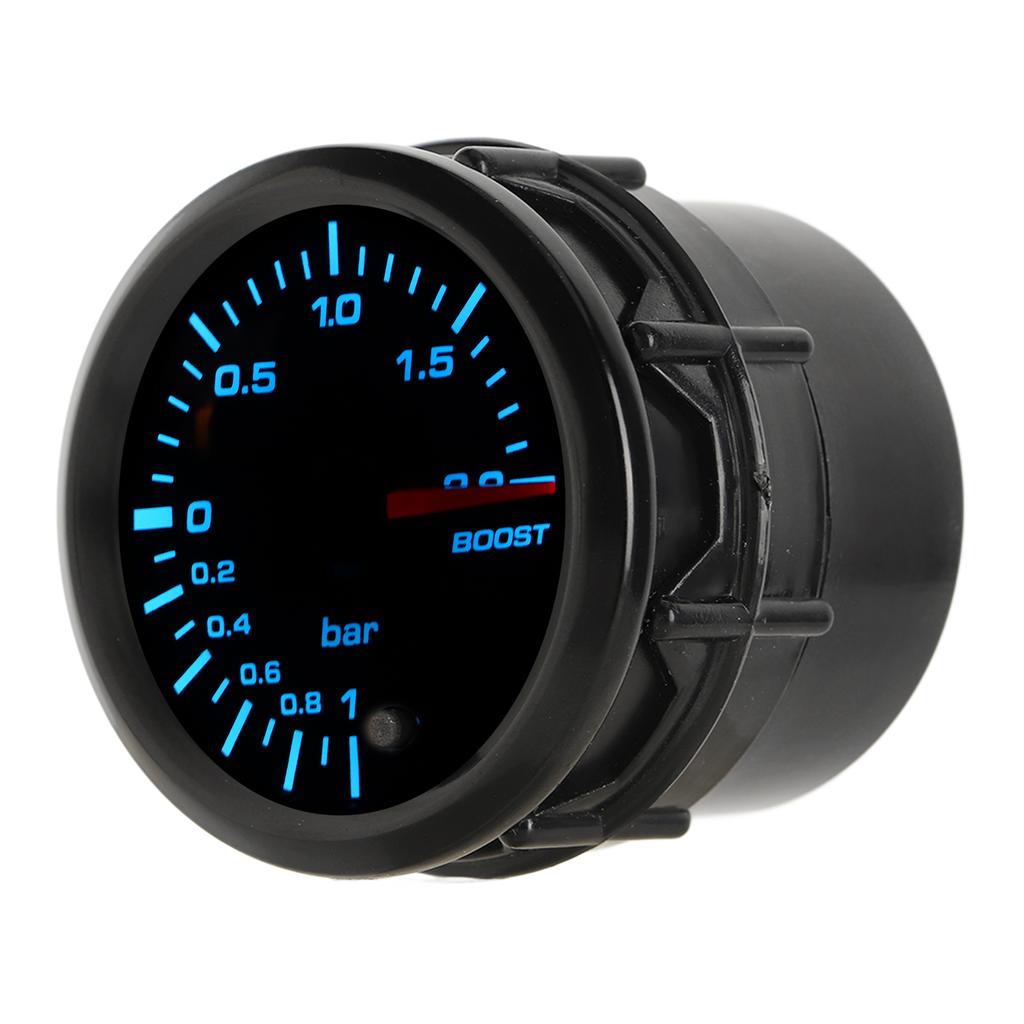 2in 52mm Turbo Boost Gauge with Sensor Pointer Type 7 Color LED Backlight Universal for Gasoline Modified Cars