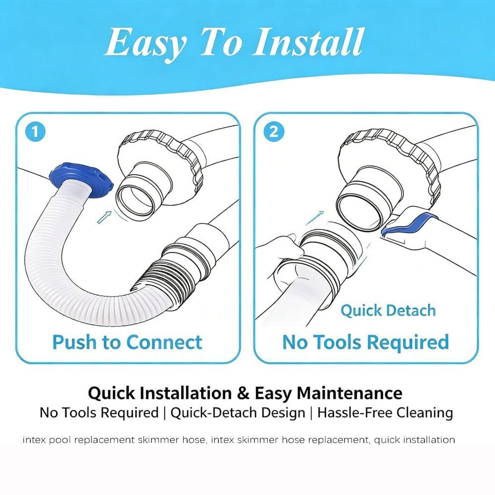 Leak-Proof Pool Skimmer Adapter Quick Connect Pool Replacement Part  for Intex 25016