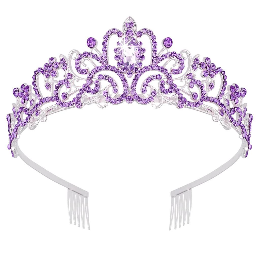 New Bridal Crown Hair Accessories Wedding Prom Birthday Accessories Alloy Rhinestone Crown