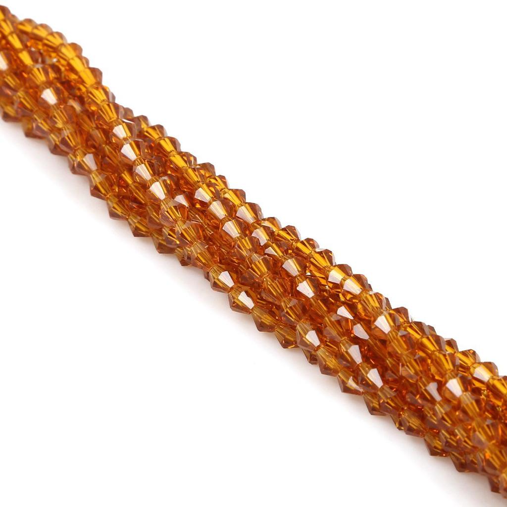 4mm Faceted Diamond Crystal Glass Beads for Handmade Hair Accessories