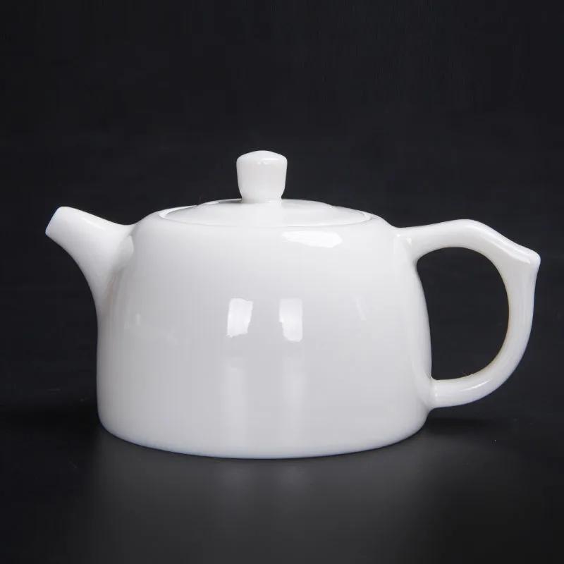 NLSLASI Chinese Handmade White Porcelain Teapot Ivory White Tea Pot Ceramics Teaware Tea Infuser Pu'er Oolong Tea Filter Kettle