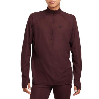 Camiseta de Manga Larga Dri-Fit Trail Casual Cómoda Absorbe la Humedad Hombre Tops Borgoña FV9994-652