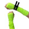 Spandex Ice Silk Finger Sleeves Hip-hop Y2K PU Wristband Sun Protection Punk Black Arm Cover  Girls