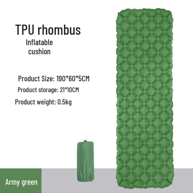 

Надувной коврик для кемпинга из ТПУ, надуваемый ножным насосом: Легкий надувной матрас для улицы, влагостойкий, для альпинизма и сна
