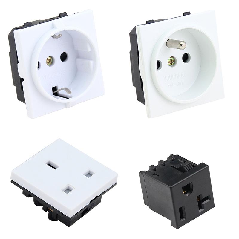 European & German Style Card Type Socket, French Flush-Mounted Socket, American Style Socket Adapter