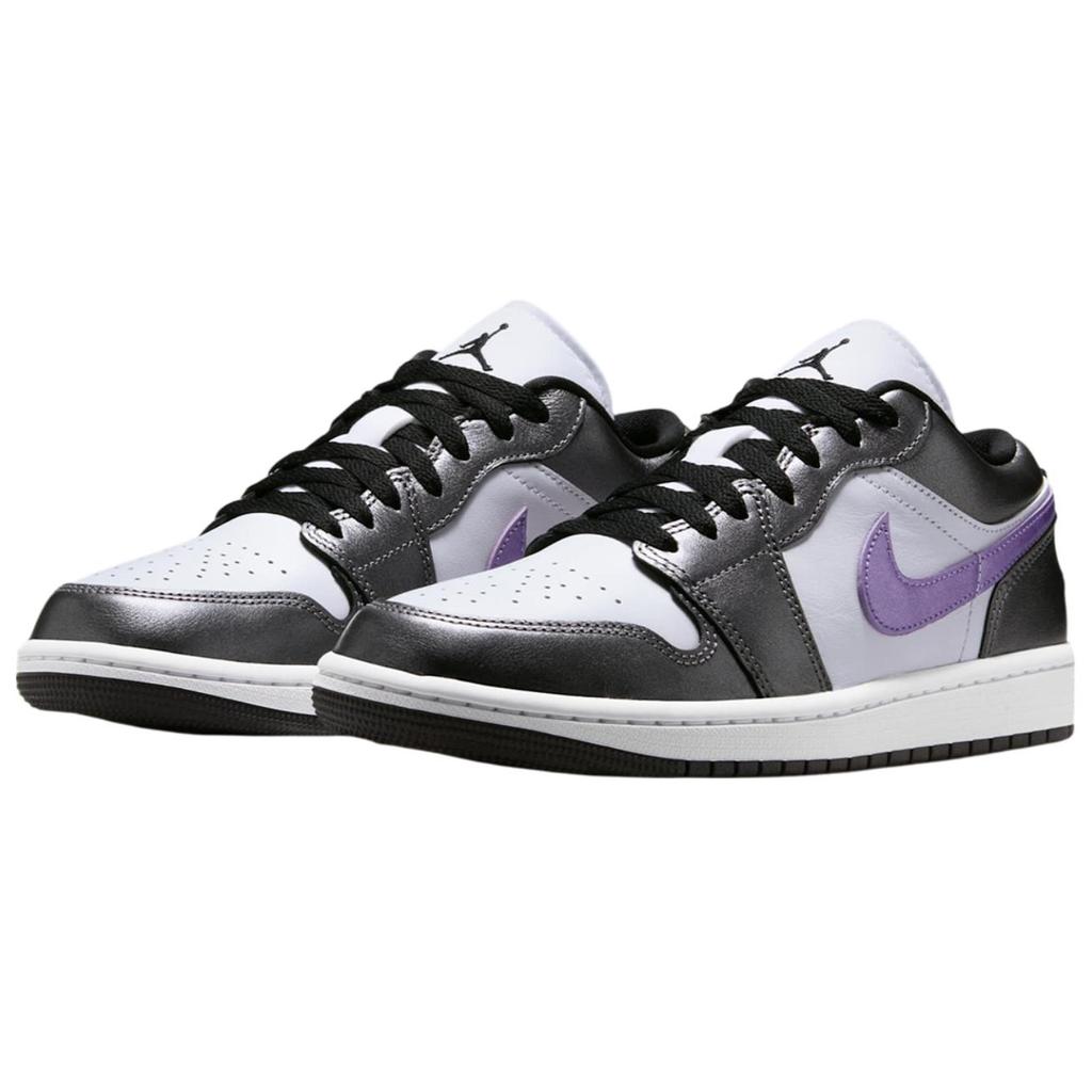 Jordan Air Jordan 1 Anti Slip Wear Resistant Low Top Vintage Basketball Shoes Women's Purple Black Jordan HJ5910-105