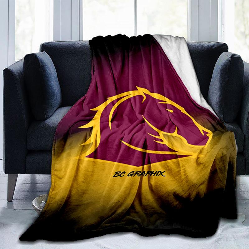 Brisbane Broncos Decke Geeignet für Sofas, Betten, Büros und Camping - Perfektes Geschenk für Halloween Weihnachten