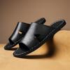 Men's Summer British Style Sandals: Single Strap Non-slip Beach and Outdoor Casual Slippers, Large Size