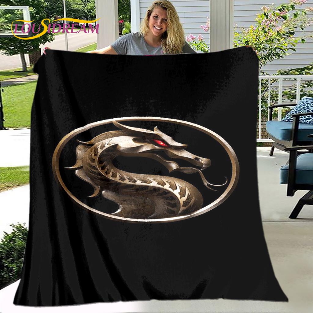 New Cartoon Mortal Kombat Blanket,Flannel Blanket Throw Blanket,Soft Warm Blanket for Living Room Bedroom Beds Sofa Decor Gift