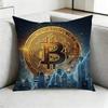 BBitcoin Cryptocurrency Btc Pillow Case Square DoubleSided Sofa Cushion Cover Bedroom Bedside Pillow Gift