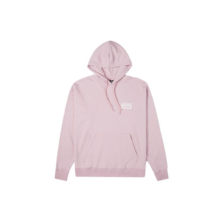 

Converse Cons Color-Block Logo Повседневная спортивная вязаная толстовка с капюшоном Мужские топы Розовый 10023098-A02