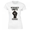 Divertente T-shirt aderente "Gli Introversi si Uniscano"