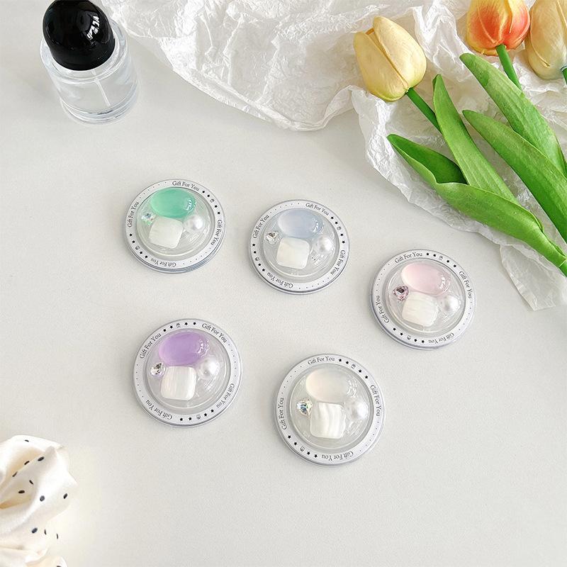 Rhinestone Pearl Gemstone Mobile Phone Airbag Holder Transparent Magnetic Suction Magsafe Retractable Niche Portable Removable