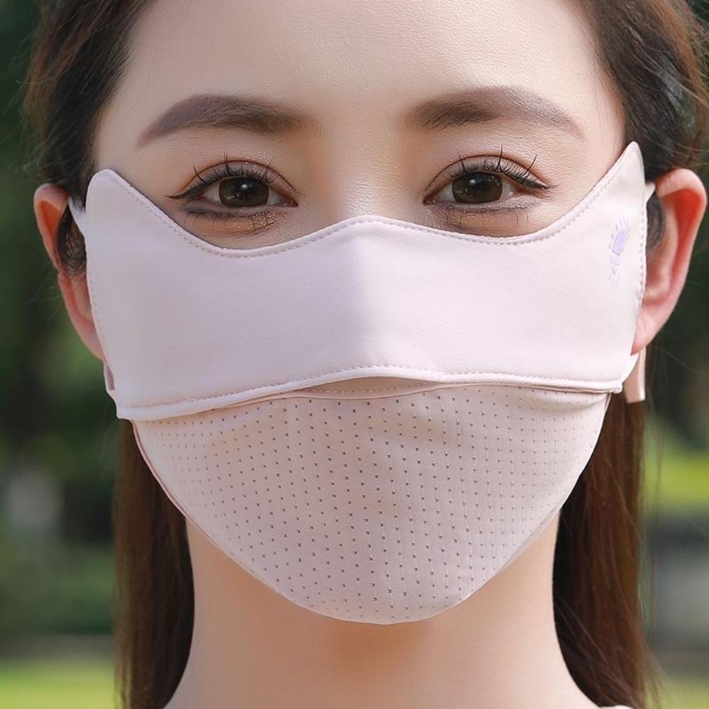 Breathable Ice Silk Mask Washable Riding Face Mask Protect The Corners of The Eyes