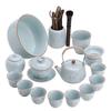High-end Ru kiln tea set teacup Ru kiln ceramic open tea set gift box company business gifts to customers