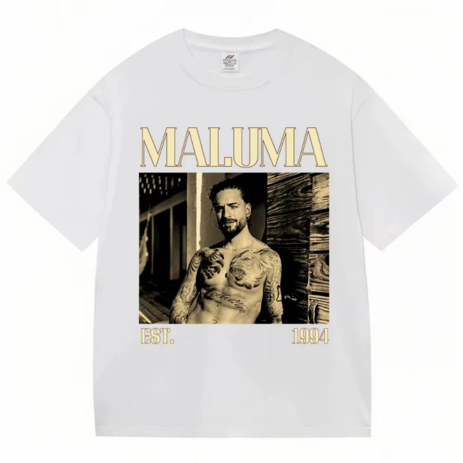 

Графические футболки рэпера MALUMA Мужские Хип-хоп Винтажный стиль Короткий рукав Мода Готика Оверсайз Хлопковая футболка Уличная одежда Мужская S чёрный