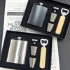 7oz Portable stainless Flagon Hip Flasks set with cups funnel for Whiskey Vodka Wine Pot outdoor Drinking Bottle gift box