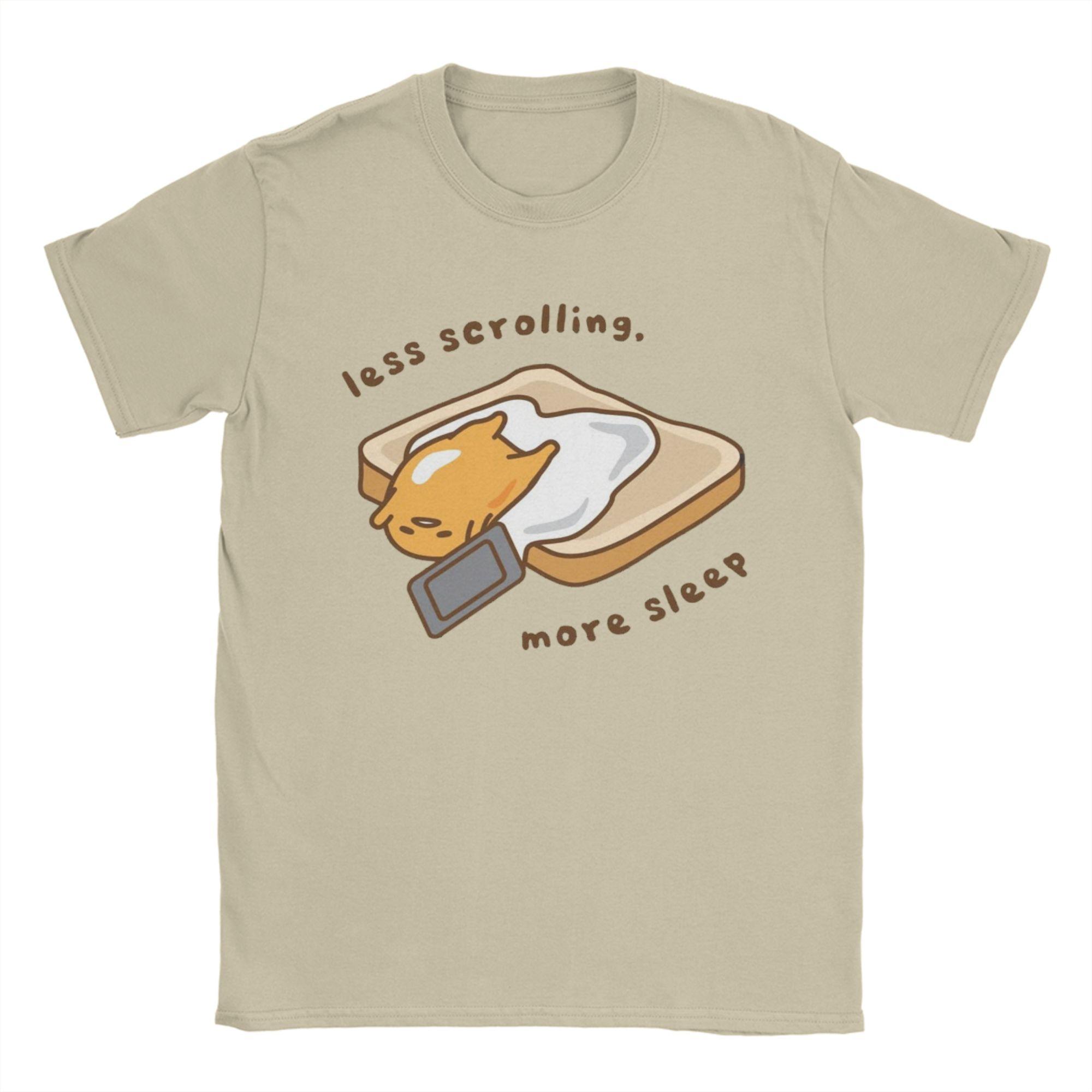 

Casual Gudetama More Sleep Tshirt Men Round Neck Short Sleeve Tops Shirts Cotton Summer TopsTops S