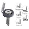 Protective Cap Hinged Plastic Screw Cap for Furniture Decorative Hardware 100PCS Cover Fold Snap Button Nuts Bolts Fixing Caps