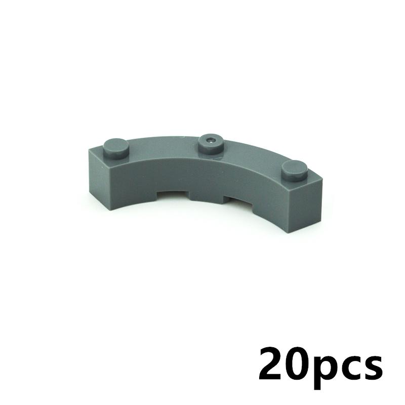 Building Blocks 48092 4x4 Curved Brick With 3 Studs For Building Blocks Parts DIY Educational Bricks Bulk Model Gift Toys