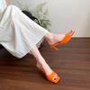 Women High Heel Sandals Summer Fashion Square Toe Open Toe Elegant Casual Comfortable Black High Heel Sandals